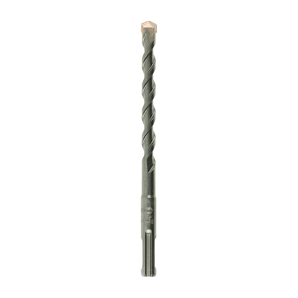 A high performance drill bit with a superior carbide tip to give extended durability. German tested and PGM approved to ensure the bits drill with dimensional precision and performance when used in concrete and masonry. 
USER CAUTION: Rebar drilling will result in reduced tool life. All chisel tip SDS drills can shear if the tip snags the reinforcing whilst passing alongside.