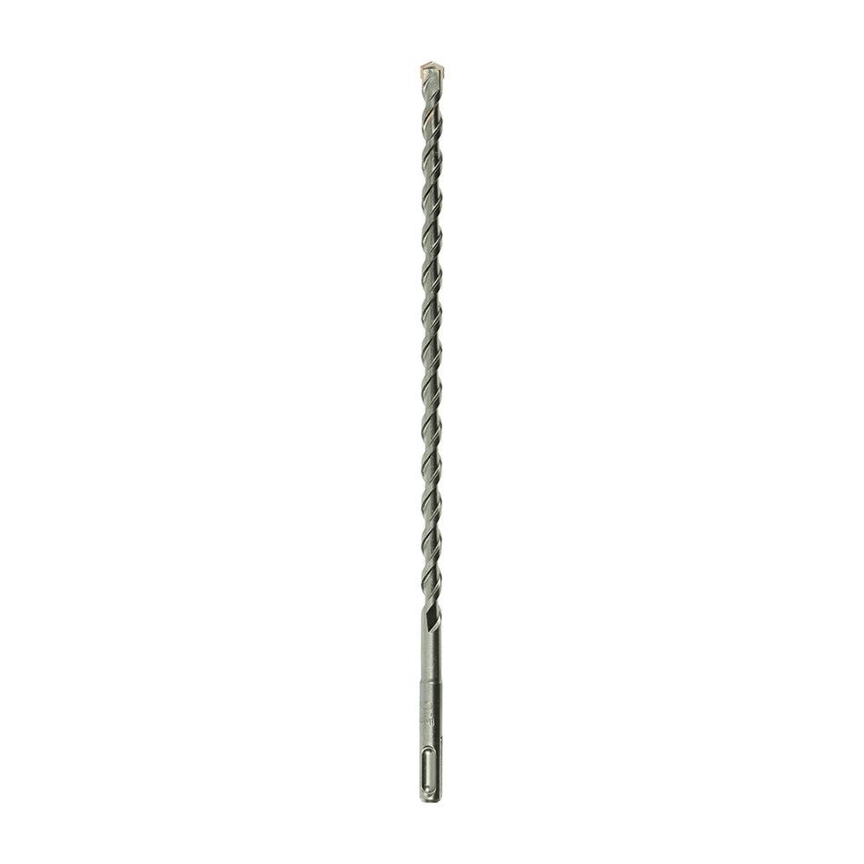 A high performance drill bit with a superior carbide tip to give extended durability. German tested and PGM approved to ensure the bits drill with dimensional precision and performance when used in concrete and masonry. 
USER CAUTION: Rebar drilling will result in reduced tool life. All chisel tip SDS drills can shear if the tip snags the reinforcing whilst passing alongside.