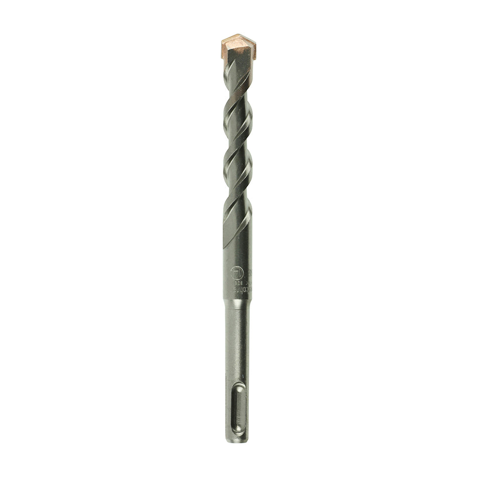 A high performance drill bit with a superior carbide tip to give extended durability. German tested and PGM approved to ensure the bits drill with dimensional precision and performance when used in concrete and masonry. 
USER CAUTION: Rebar drilling will result in reduced tool life. All chisel tip SDS drills can shear if the tip snags the reinforcing whilst passing alongside.