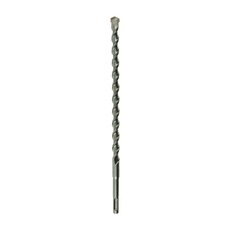 A high performance drill bit with a superior carbide tip to give extended durability. German tested and PGM approved to ensure the bits drill with dimensional precision and performance when used in concrete and masonry. 
USER CAUTION: Rebar drilling will result in reduced tool life. All chisel tip SDS drills can shear if the tip snags the reinforcing whilst passing alongside.