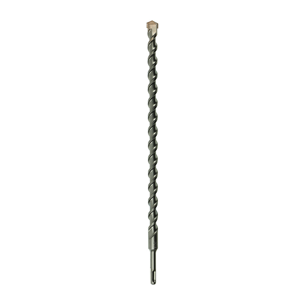 A high performance drill bit with a superior carbide tip to give extended durability. German tested and PGM approved to ensure the bits drill with dimensional precision and performance when used in concrete and masonry. 
USER CAUTION: Rebar drilling will result in reduced tool life. All chisel tip SDS drills can shear if the tip snags the reinforcing whilst passing alongside.