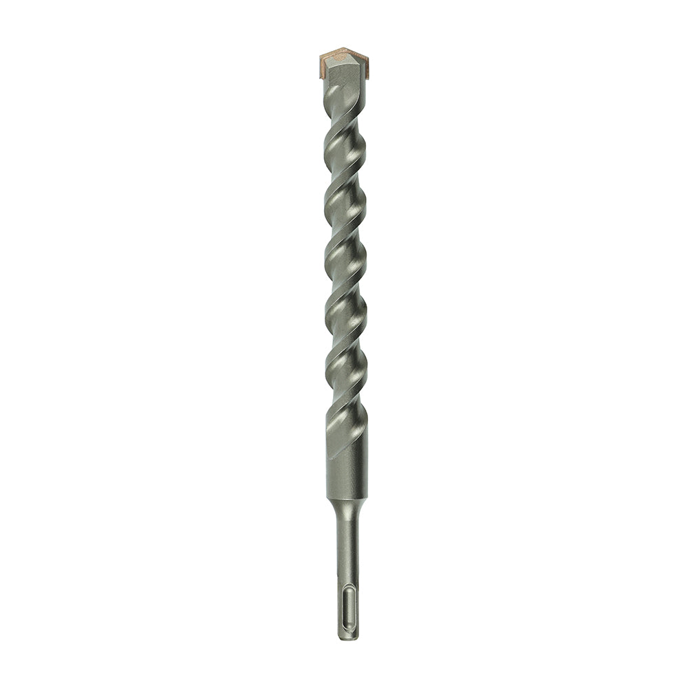 A high performance drill bit with a superior carbide tip to give extended durability. German tested and PGM approved to ensure the bits drill with dimensional precision and performance when used in concrete and masonry. 
USER CAUTION: Rebar drilling will result in reduced tool life. All chisel tip SDS drills can shear if the tip snags the reinforcing whilst passing alongside.