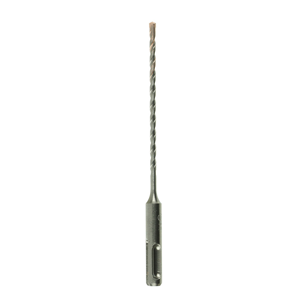 A high performance drill bit with a superior carbide tip to give extended durability. German tested and PGM approved to ensure the bits drill with dimensional precision and performance when used in concrete and masonry. 
USER CAUTION: Rebar drilling will result in reduced tool life. All chisel tip SDS drills can shear if the tip snags the reinforcing whilst passing alongside.