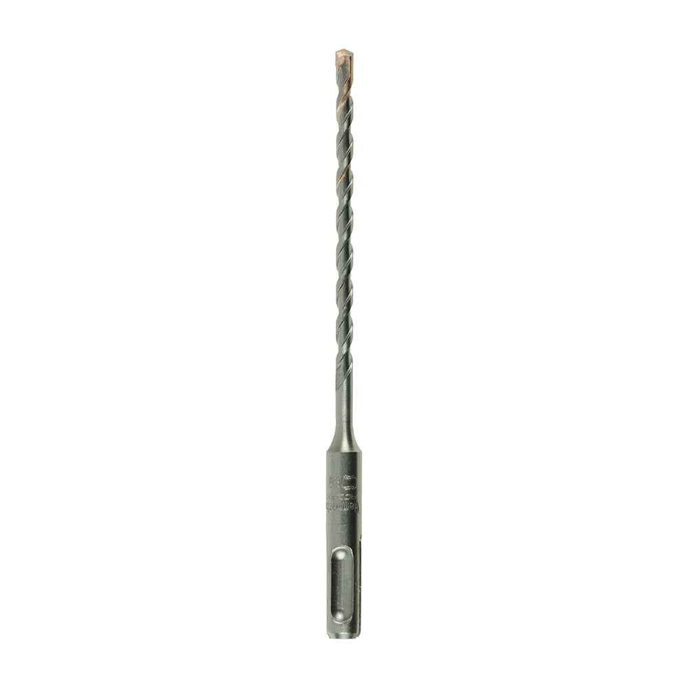 A high performance drill bit with a superior carbide tip to give extended durability. German tested and PGM approved to ensure the bits drill with dimensional precision and performance when used in concrete and masonry. 
USER CAUTION: Rebar drilling will result in reduced tool life. All chisel tip SDS drills can shear if the tip snags the reinforcing whilst passing alongside.