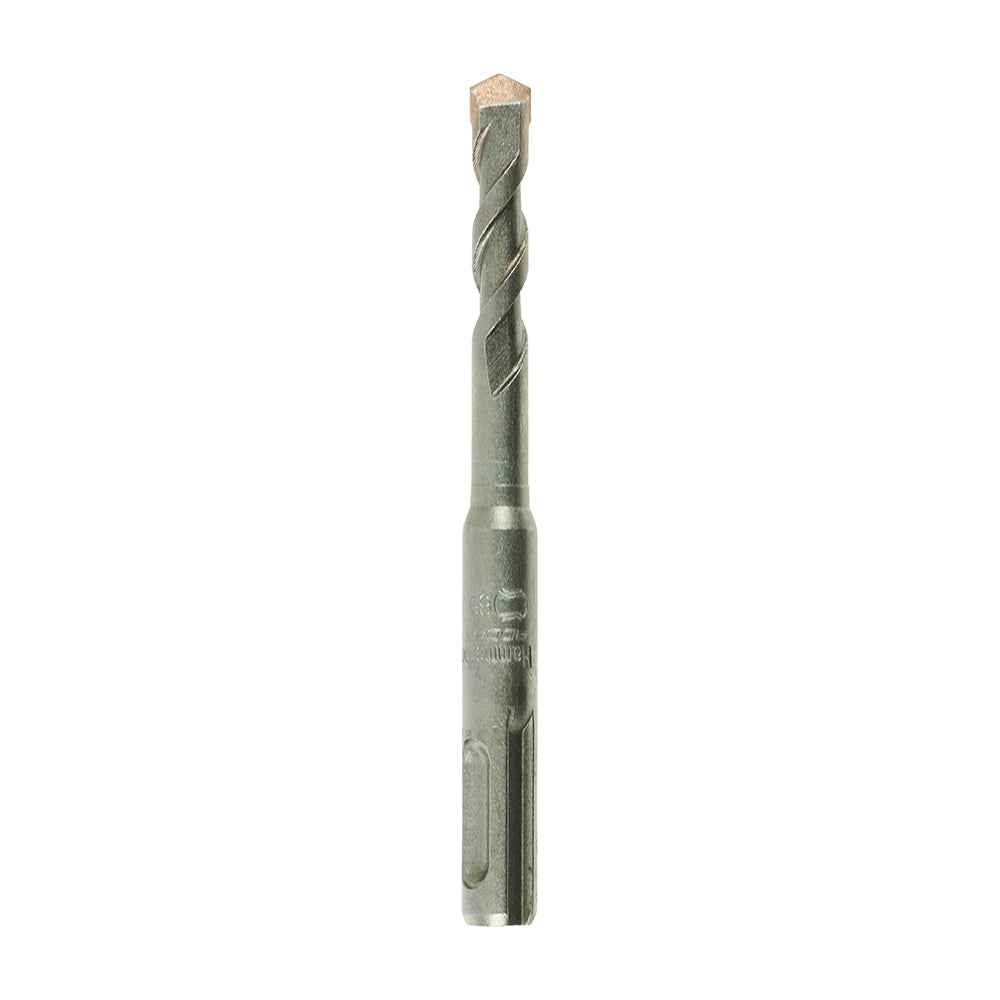 A high performance drill bit with a superior carbide tip to give extended durability. German tested and PGM approved to ensure the bits drill with dimensional precision and performance when used in concrete and masonry. 
USER CAUTION: Rebar drilling will result in reduced tool life. All chisel tip SDS drills can shear if the tip snags the reinforcing whilst passing alongside.