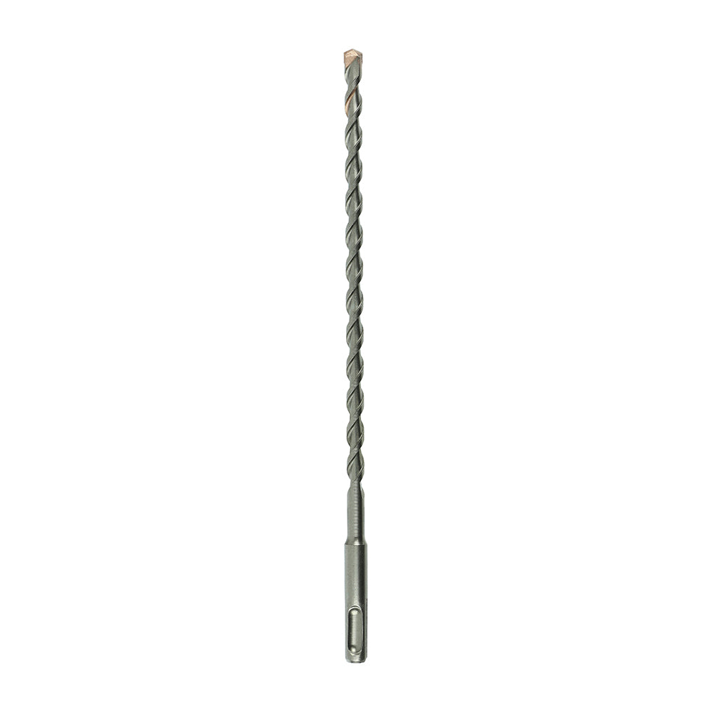 A high performance drill bit with a superior carbide tip to give extended durability. German tested and PGM approved to ensure the bits drill with dimensional precision and performance when used in concrete and masonry. 
USER CAUTION: Rebar drilling will result in reduced tool life. All chisel tip SDS drills can shear if the tip snags the reinforcing whilst passing alongside.