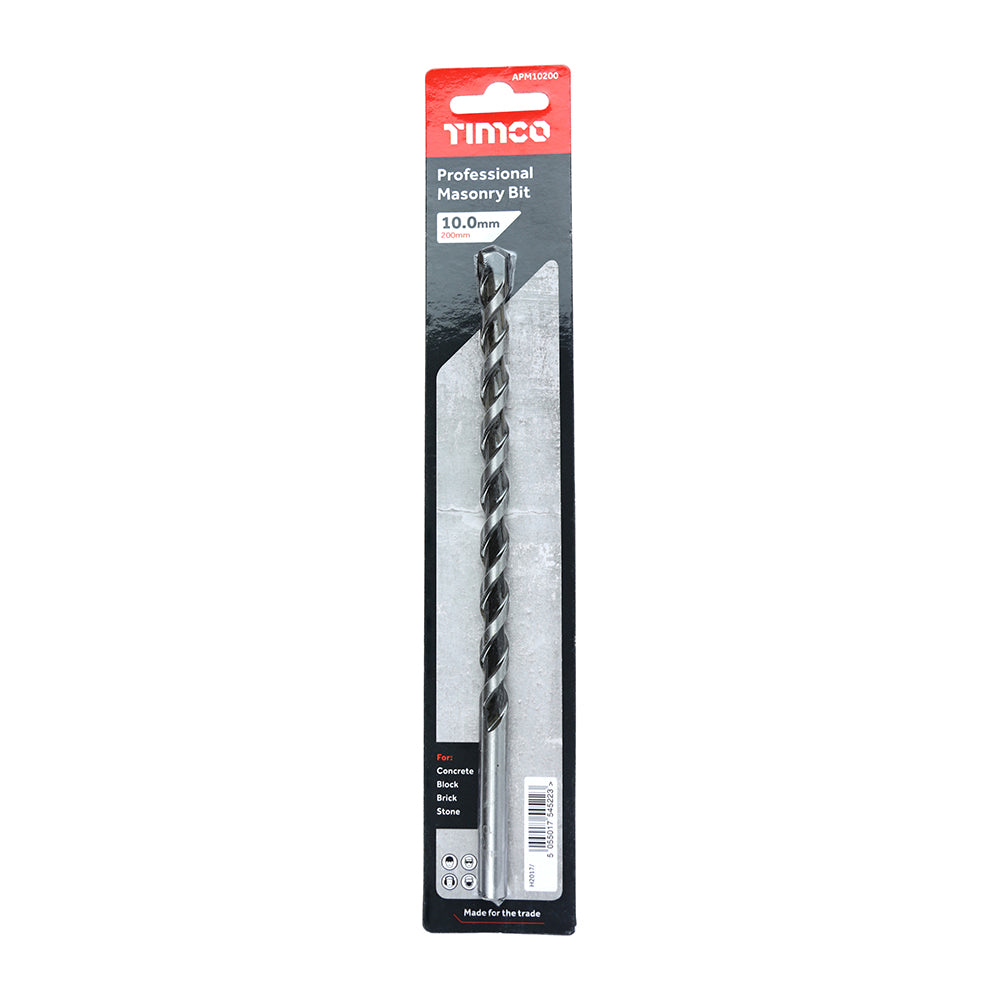 A premium quality masonry bit for use in cordless and corded drill drivers in both rotary and hammer action. 