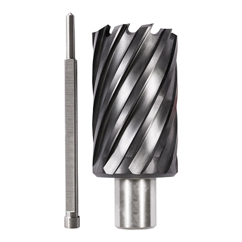 Manufactured from a high grade M2 tool steel for drilling heavy gauge non-alloy materials, with magnetic drills. Pilot rod must be used to prevent drifting. 