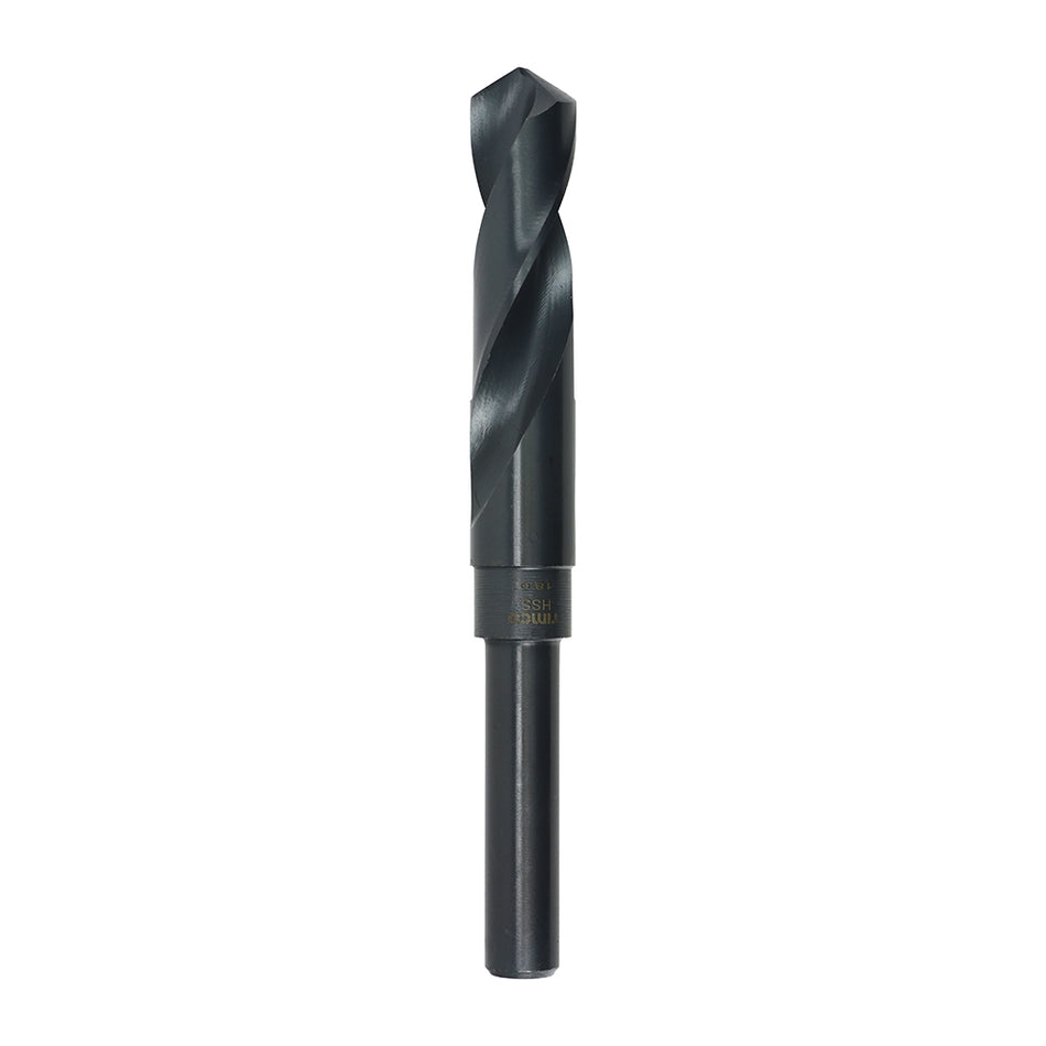 Manufactured from a high grade M2 tool steel. This durable engineering quality drill will give a consistent rapid performance when drilling larger diameter holes into all non-alloy materials. Can be used in a 1/2" chuck. 
The 118Â° split point prevents the bit from drifting. Mainly used for drilling sheet metal.