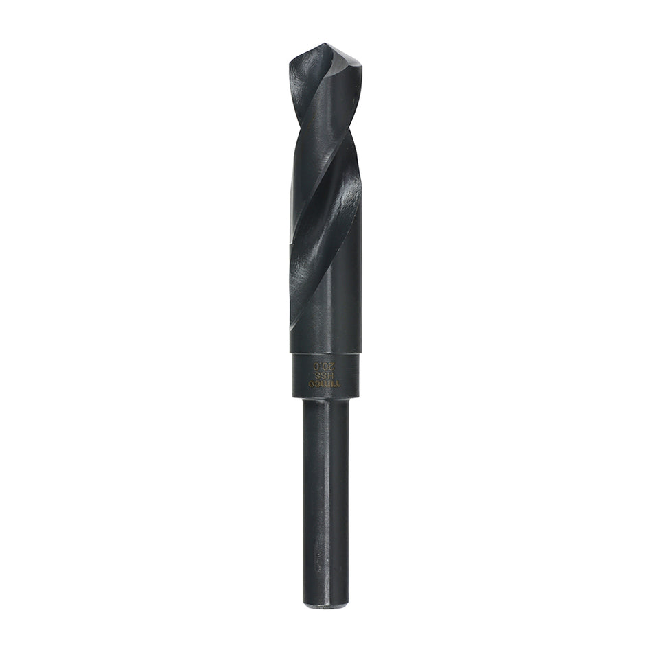 Manufactured from a high grade M2 tool steel. This durable engineering quality drill will give a consistent rapid performance when drilling larger diameter holes into all non-alloy materials. Can be used in a 1/2" chuck. 
The 118Â° split point prevents the bit from drifting. Mainly used for drilling sheet metal.