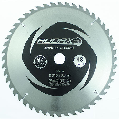 A fast medium cut TCT circular saw blade. Ideal for trimming and cross cutting of softwood, hardwoods exotic timber, veneers, particle and laminated board. 