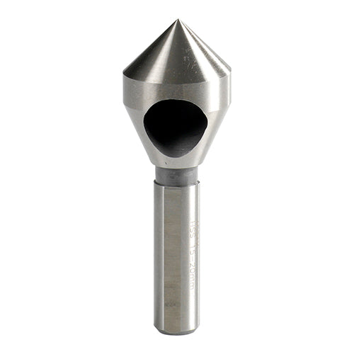 A single flute countersink designed for cleaning, chamfering or de-burring in alloy and non-alloy materials.