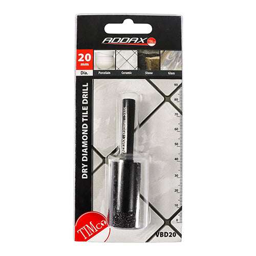 Ideal for drilling a clean hole into hard materials such as ceramics, porcelain, marble and slate. 