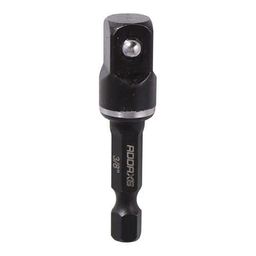 This impact resistant quick change adaptor is for converting a 1/4â€ hex drive into a male 3/8â€ socket adaptor. 