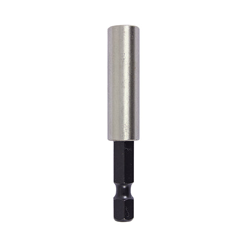 An economic magnetic 1/4" hex drive adaptor manufactured from two pieces of carbon steel. Designed with a circlip.