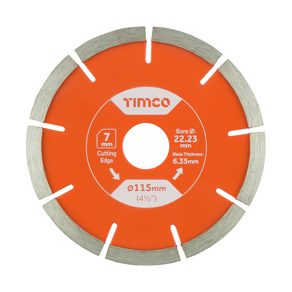 A high quality mortar raking diamond blade, manufactured using premium diamond segments and laser welded for maximum strength. Featuring high diamond concentration and cooling slots for increased cutting speed and working life.