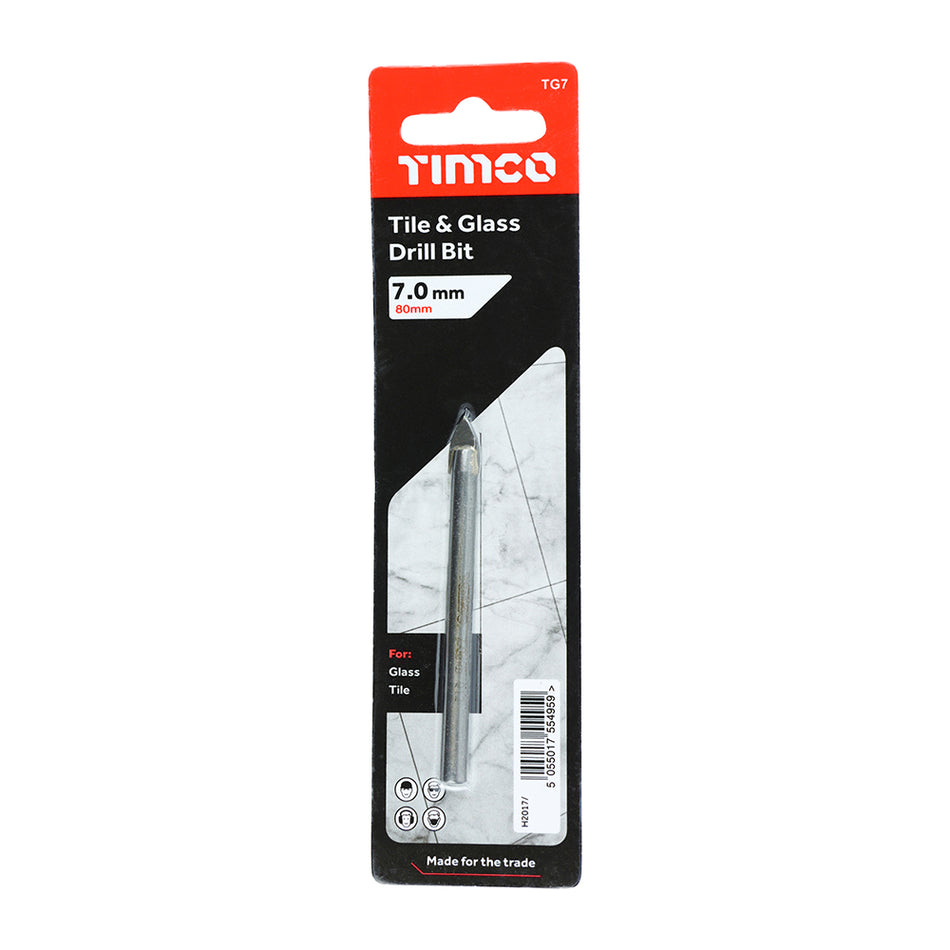 For accurate drilling of glass and ceramics. A lubricant such as water is recommended when drilling glass. Use the bit in ROTARY MODE ONLY at a low R.P.M.