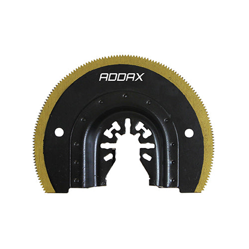 Radial blades feature a flat side for working flush against a flat work surface. Perfect for cutting skirting or trims. 