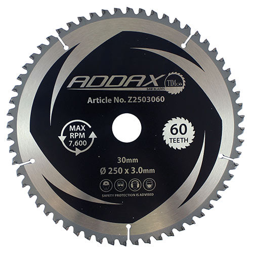 For use with most mitre saws, these blades have precision ground teeth to give a clean and smooth cut in all types of timber and man-made boards. 