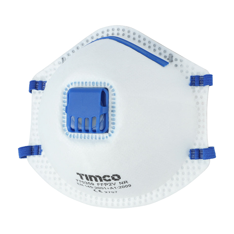 A low to medium protection moulded mask with a soft nose band for improved comfort, fit and breathing.