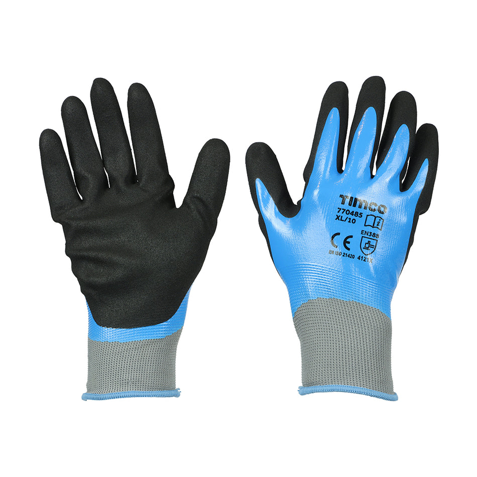 A waterproof, flexible and durable glove designed to grip most surfaces when wet. Ideal when working outdoors or in damp environments.