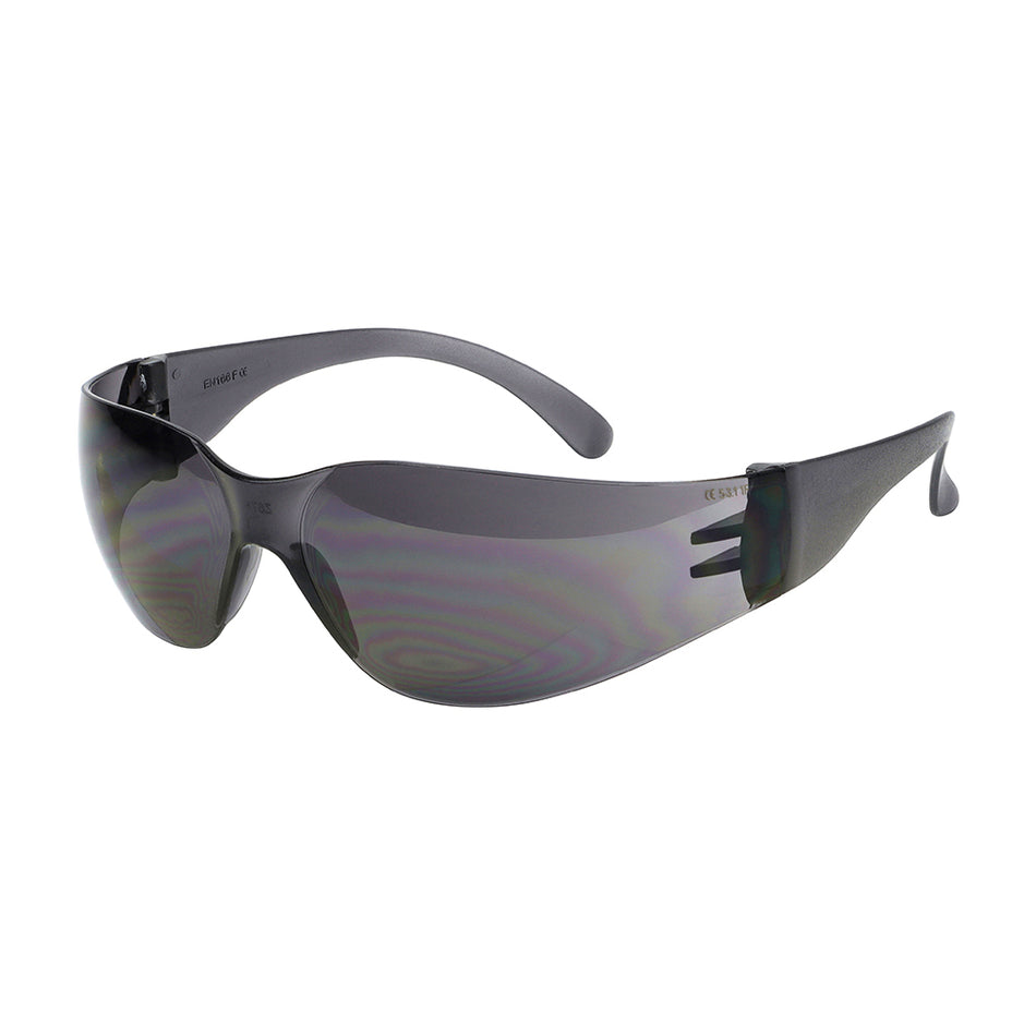 Lightweight economic safety glasses designed to be comfortable and secure. The smoke lenses are for improved vision and to reduce glare in bright conditions. Treated with an advanced coating to prevent scratches. 