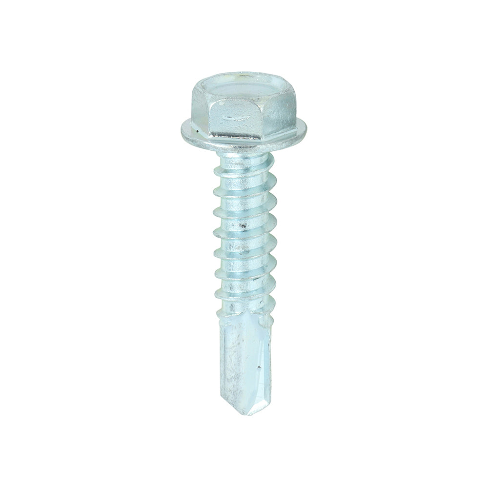 Hex head self-drilling screws, for joining roofing sheets to light section steel (Max. 5.0mm) without the need to pre-drill a hole.