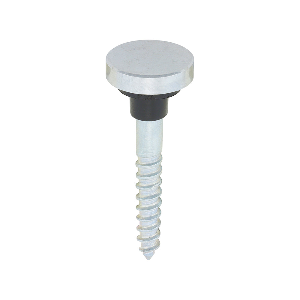 For hanging a mirror where an aesthetic finish is required. Chrome plated flat head screw cap with rubber washer to protect the mirror from cracking. Includes screws with a slotted recess.