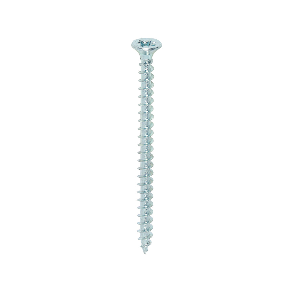 A single thread woodscrew mainly used in various types of timber and man-made boards or into masonry with the use of a plastic plug. 