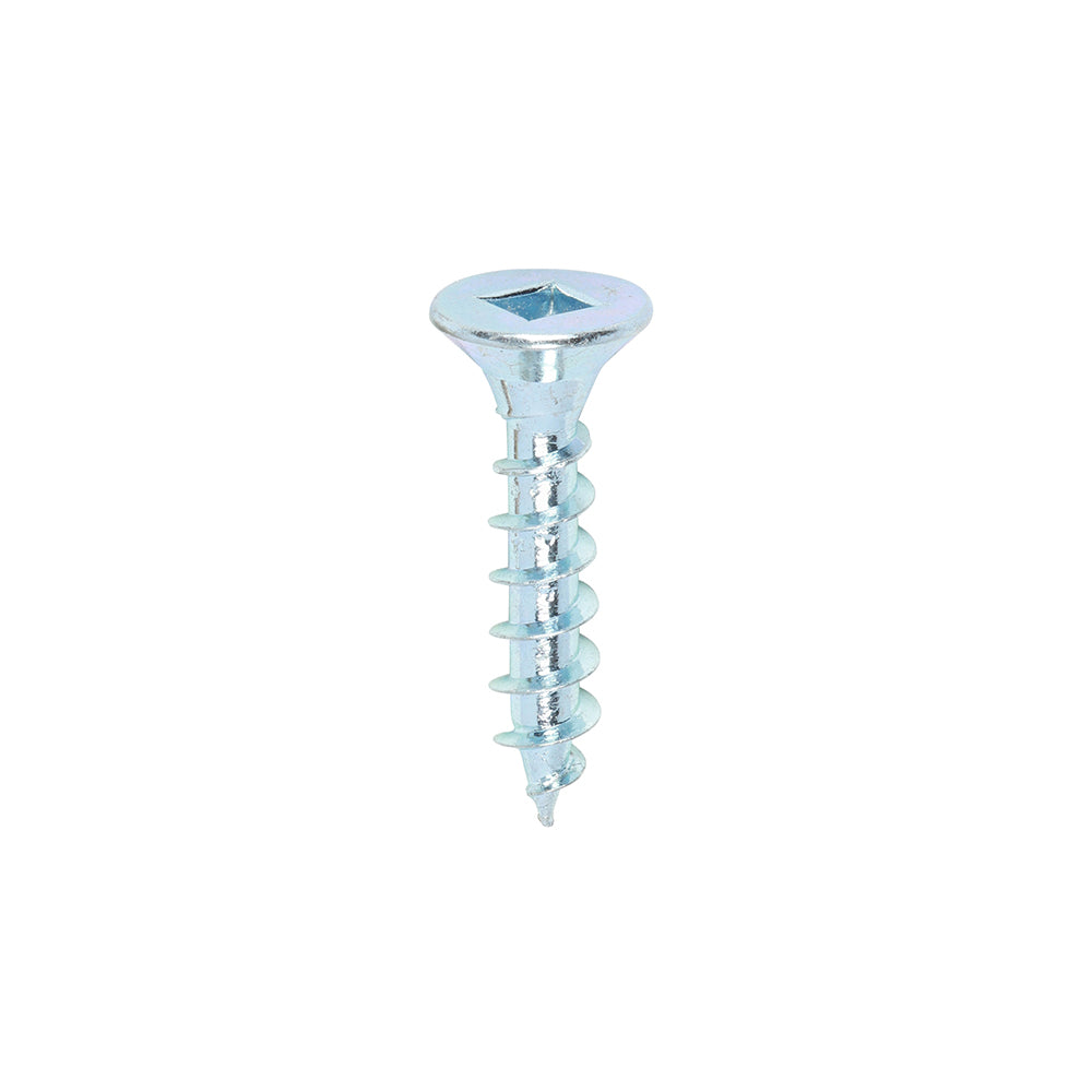 A single thread woodscrew mainly used in various types of timber and man-made boards or into masonry with the use of a plastic plug. 