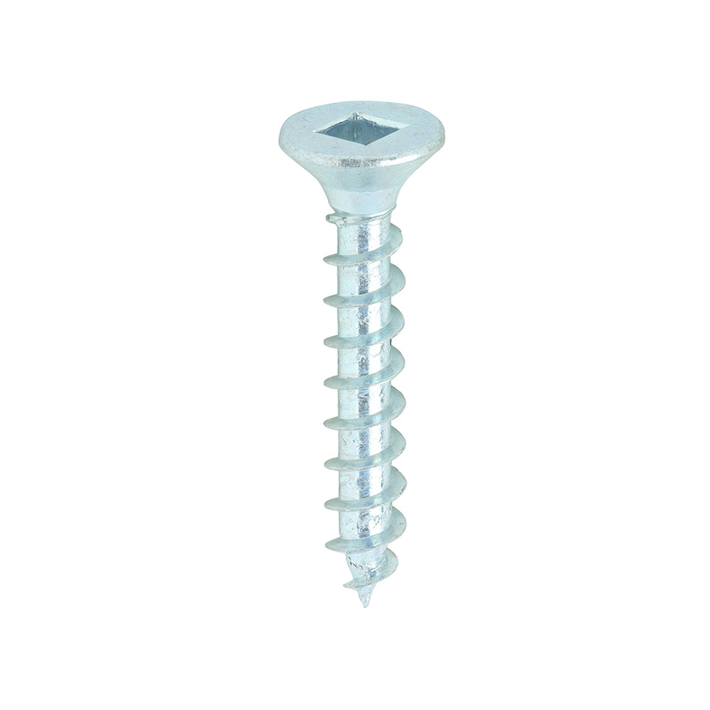 A single thread woodscrew mainly used in various types of timber and man-made boards or into masonry with the use of a plastic plug. 