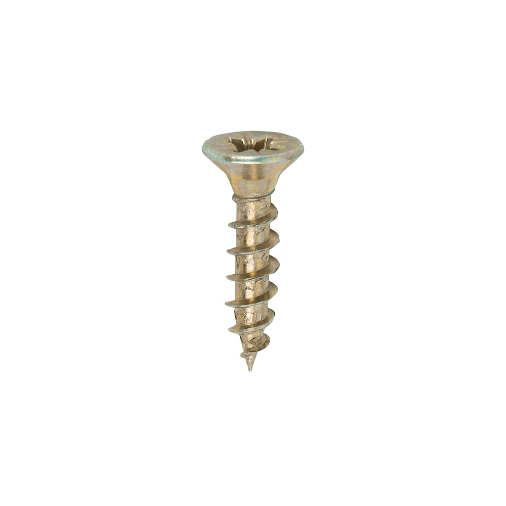 A single thread woodscrew mainly used in various types of timber and man-made boards or into masonry with the use of a plastic plug. 