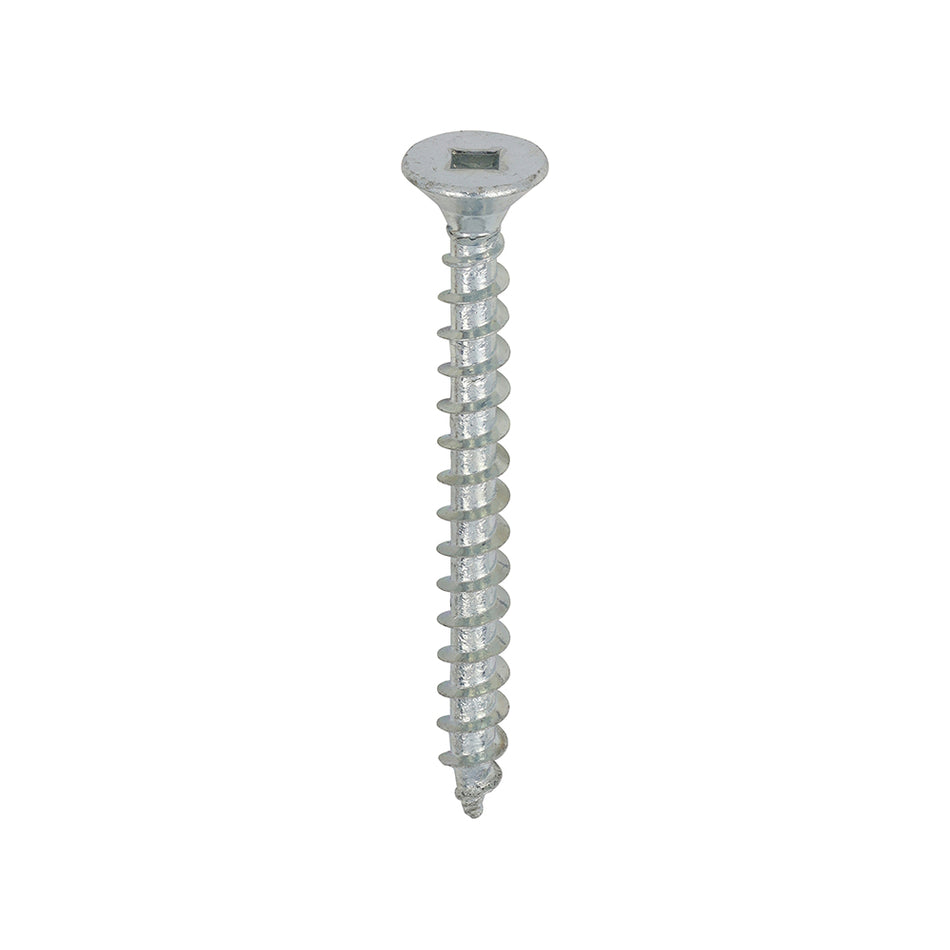 A single thread woodscrew mainly used in various types of timber and man-made boards or into masonry with the use of a plastic plug. 