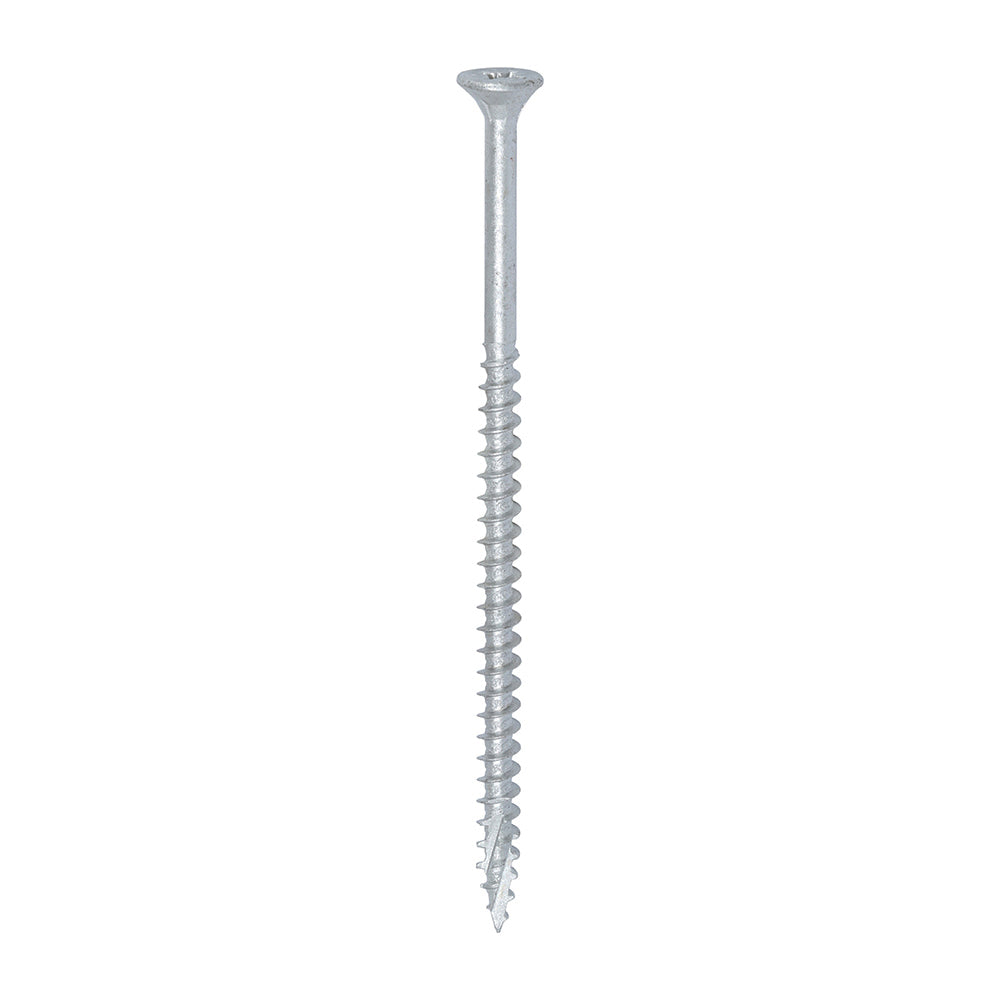 All the features and superior performance of the C2 screw complete with an organic plating for optimal corrosion resistance when used in the harshest of environments. Silver colour to match commonly used ironmongery. Ideal for many general external applications. 