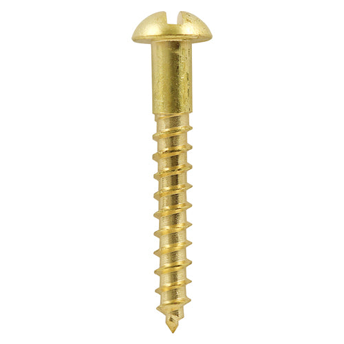 Traditional polished, solid brass slotted woodscrews. Ideal for applications where a traditional cosmetic finish is required or for use in a corrosive environment.   