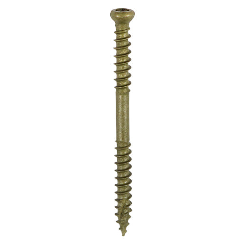 A premium decking screw with a reduced cylindrical head to give a concealed finish and patented C2 twin-cut technology. Coated with a patented multi-layer corrosion resistant plating to withstand up to 1,000 hours in a salt spray cabinet.