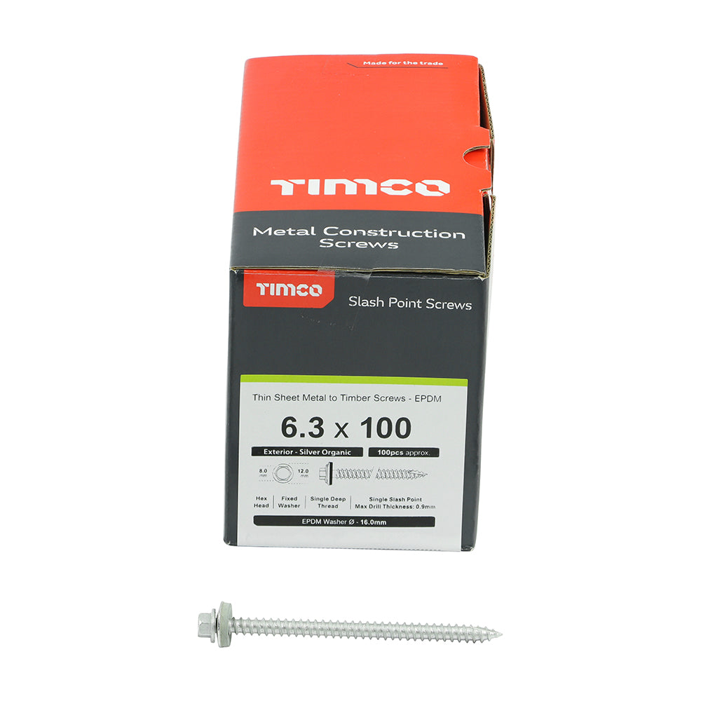 Designed to attach sheet metal (max 0.8mm) to timber. Once installed the EPDM washer prevents water ingress. Exterior plating gives a reliable and durable corrosion resistant coating which resists over 1,000 hours salt-spray.