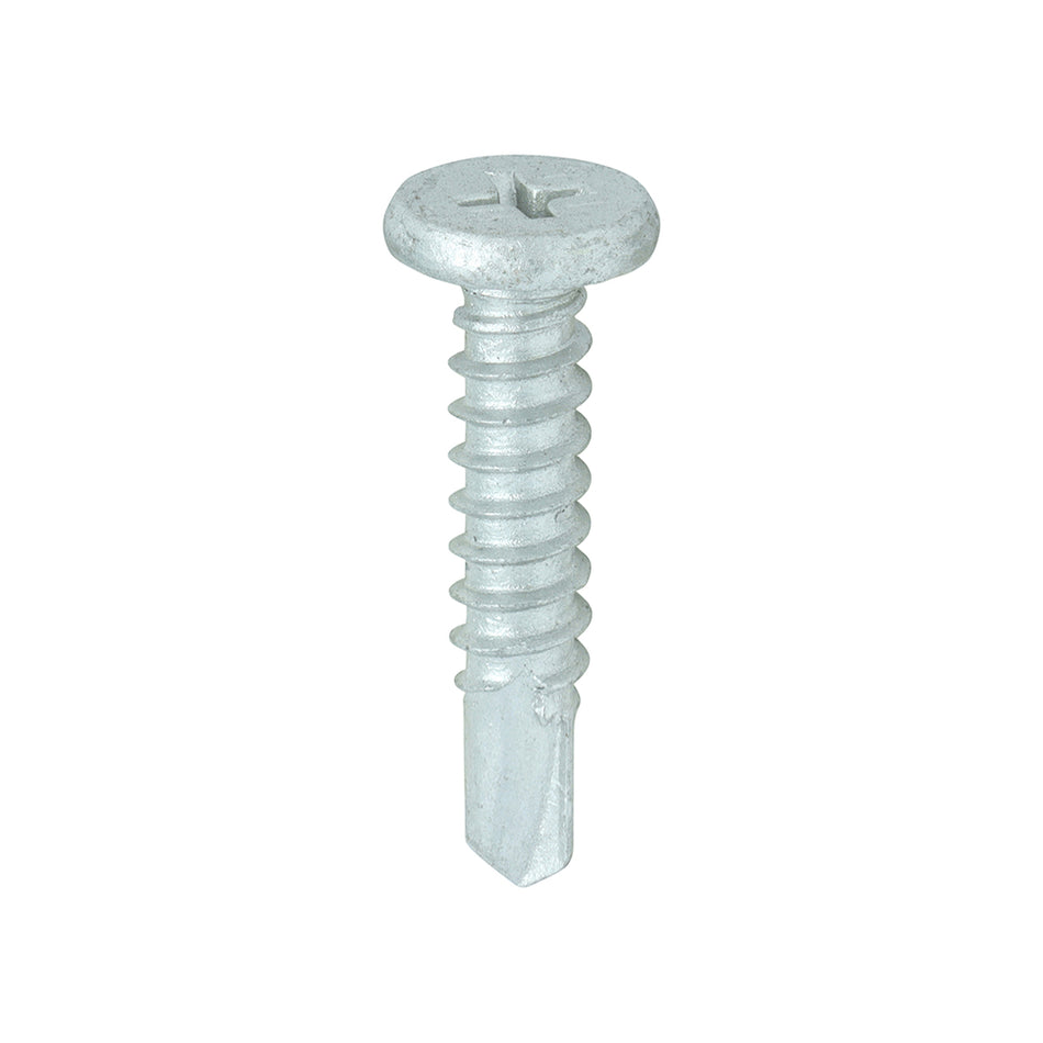 A medium duty metal to metal screw with a large flat surface under the head, making it ideal for fixing thinner sheet material when a flush finish is required. Silver organic plated to withstand over 500 hours salt spray test.