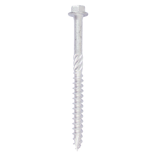 Designed as an alternative to the traditional coach screw. This heavy duty screw dramatically decreases installation time as it doesnâ€™t require a pilot hole into most wood types. This screw is ideal for external applications or where extra strength is required. Coated with a patented multi-layer corrosion resistant plating to withstand 1,000 hours salt spray test. 