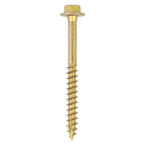 A versatile heavy duty coach screw with a hex flange head and is the modern replacement for traditional DIN 571 coach screws. Benefits from an aggressive slash point tip for easy driving and reduced splitting. Suitable for softwood, hardwood, man-made board or masonry with the use of a nylon plug. Zinc plated and yellow passivated for improved corrosion resistance. 