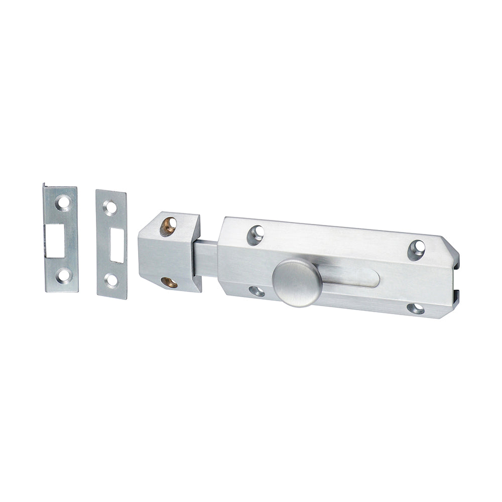 A high quality designer bolt commonly used for securing french doors. The bolt comes supplied with all three keeps required for flush and recessed mounted doors.