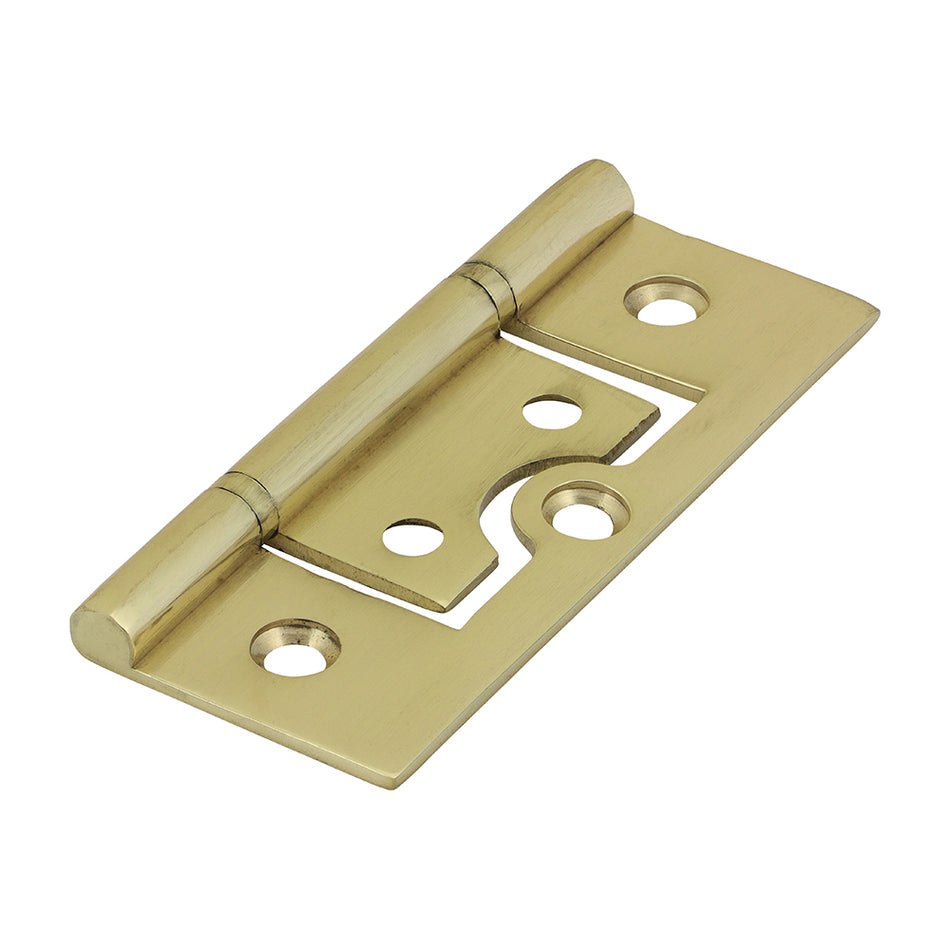 Brass flush hinges enable quick and easy installation of light internal doors or cabinets as they require no cutting into the door or frame. Manufactured from high quality extruded brass with brass pins to guarantee a rust free long lasting finish. These flush hinges feature a brass bearing to prevent knuckle wear and provide a lifetime of silent, smooth door operation. They are a popular choice for quality joinery projects with lay over timber,