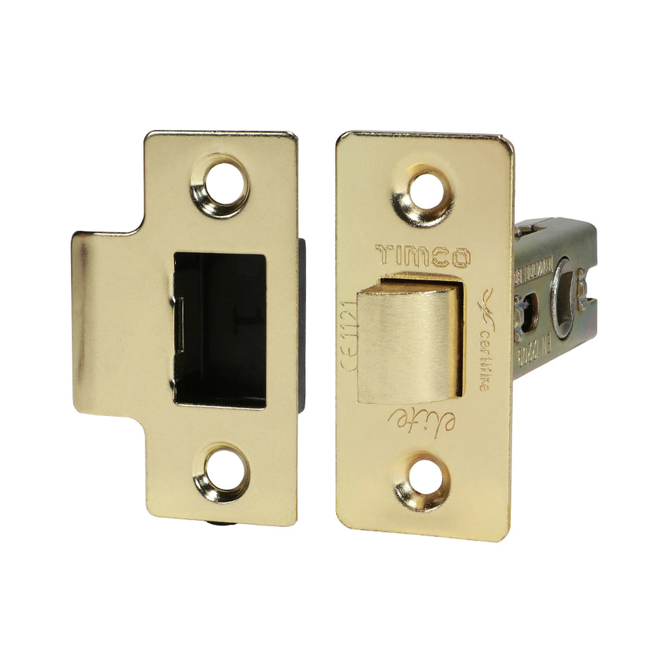 A medium duty tubular latch suitable for use in domestic and commercial applications. The latch should be used with sprung door furniture.