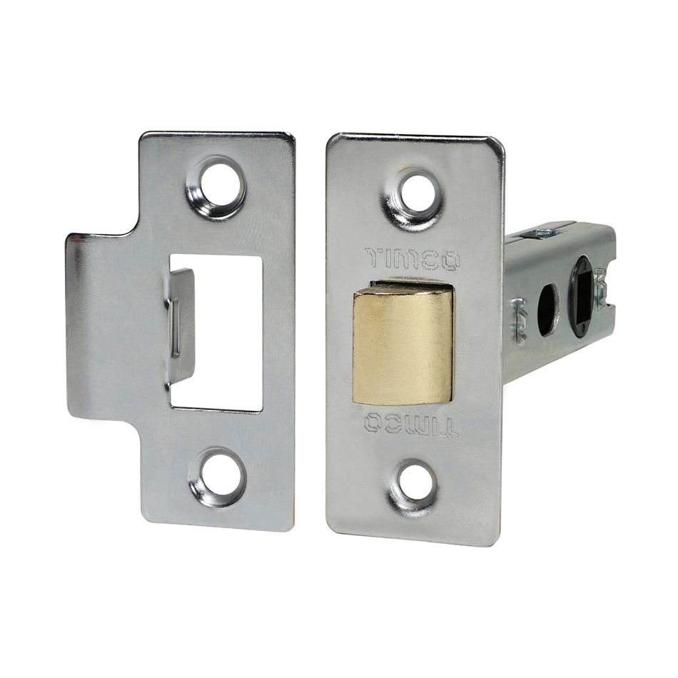 A simple yet reliable latch for use in domestic applications along with well sprung door handles.