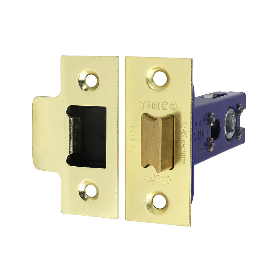 A heavy duty architectural pattern tubular latch for use in high use domestic and commercial applications. The latch features a heavy duty spring mechanism and be used with sprung and unsprung door handles.