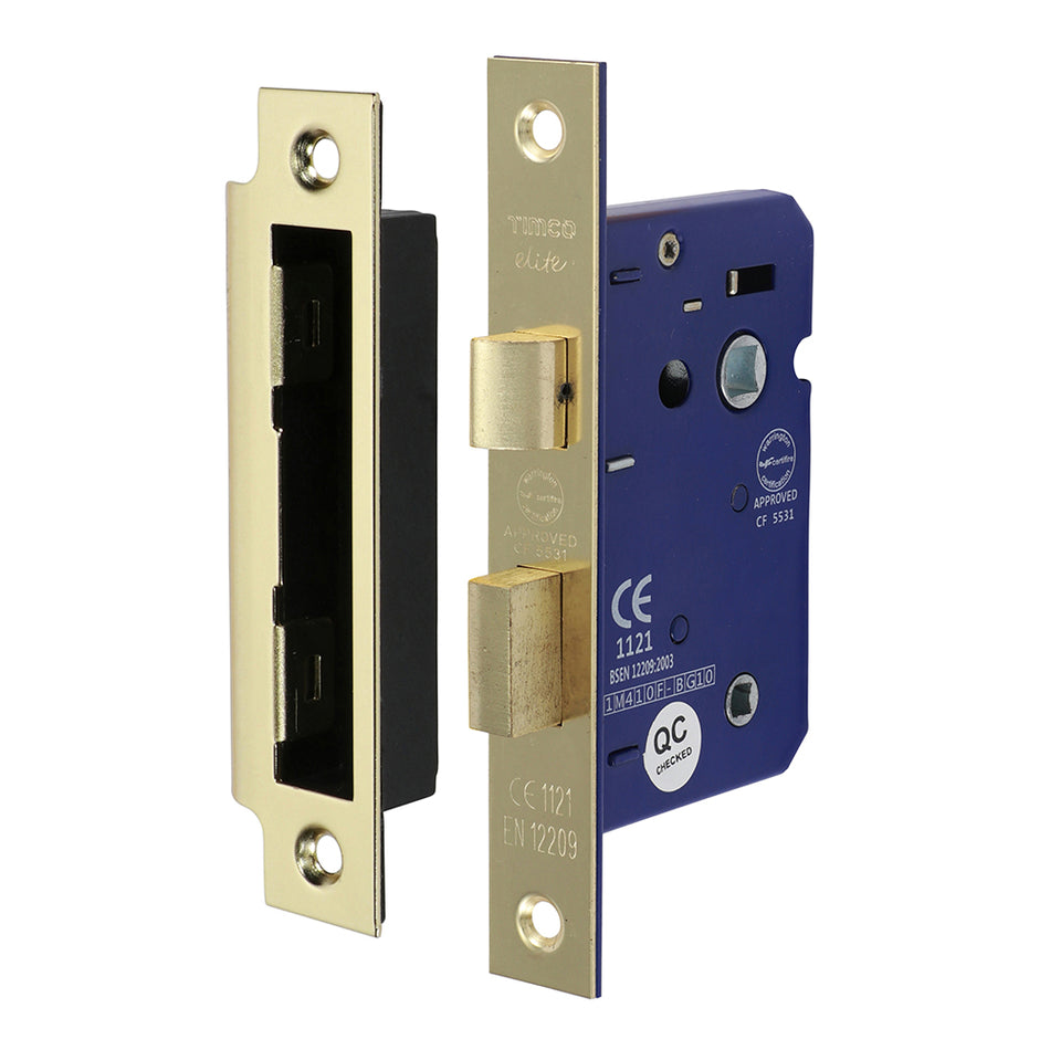 A medium duty bathroom lock that is ideal for use in domestic and commercial applications. The lock features a medium duty spring and is recommended to be used with sprung door handles. The deadbolt is operated by a turn with a 5mm spindle.