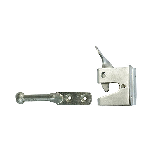 Automatically latches when the gate is shut and are pad-lockable for added security. Ideal for use in light domestic applications. Fixings not included.  