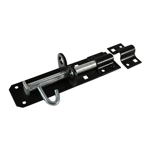 Brenton padbolts are used for securing flush mounted gates and shed doors in domestic and light commercial applications. They are pad-lockable and fixed with carriage bolts for added security. Fixings not included. 