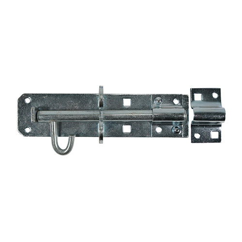 Brenton padbolts are used for securing flush mounted gates and shed doors in domestic and light commercial applications. They are pad-lockable and fixed with carriage bolts for added security. Fixings included. 