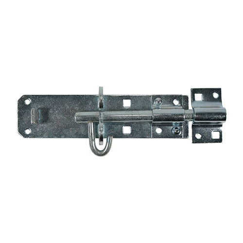 Brenton padbolts are used for securing flush mounted gates and shed doors in domestic and light commercial applications. They are pad-lockable and fixed with carriage bolts for added security. Fixings included. 